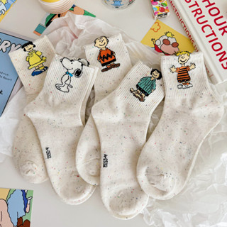 1 Par Snoopy Cartoon Anime Meias Femininas Esportivas em Oferta na Shopee