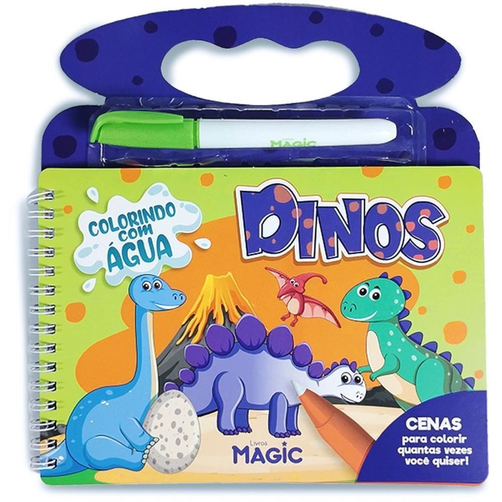 Livro Aquabook Dinossauros 5 Páginas 20X21CM