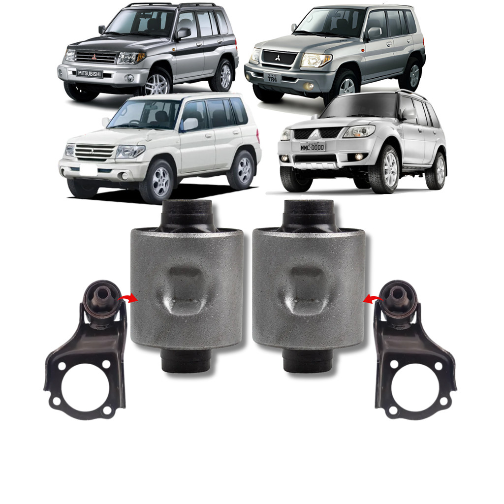 KIT 2 BUCHAS LATERAL DO COXIM DIFERENCIAL DIANTEIRO PARA PAJERO TR4 IO 1999 A 2015