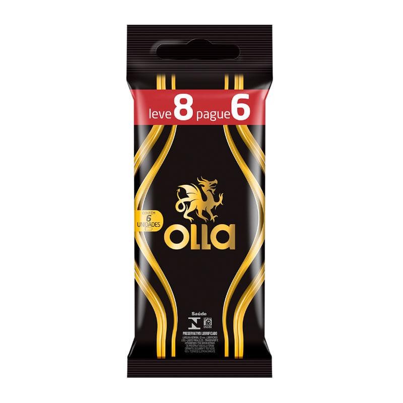 Preservativo Olla Lubrificado 8 Unidades em Oferta na Shopee