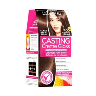 Coloração Casting Creme Gloss L'Oreal 400 Castanho Natural em Oferta na Shopee