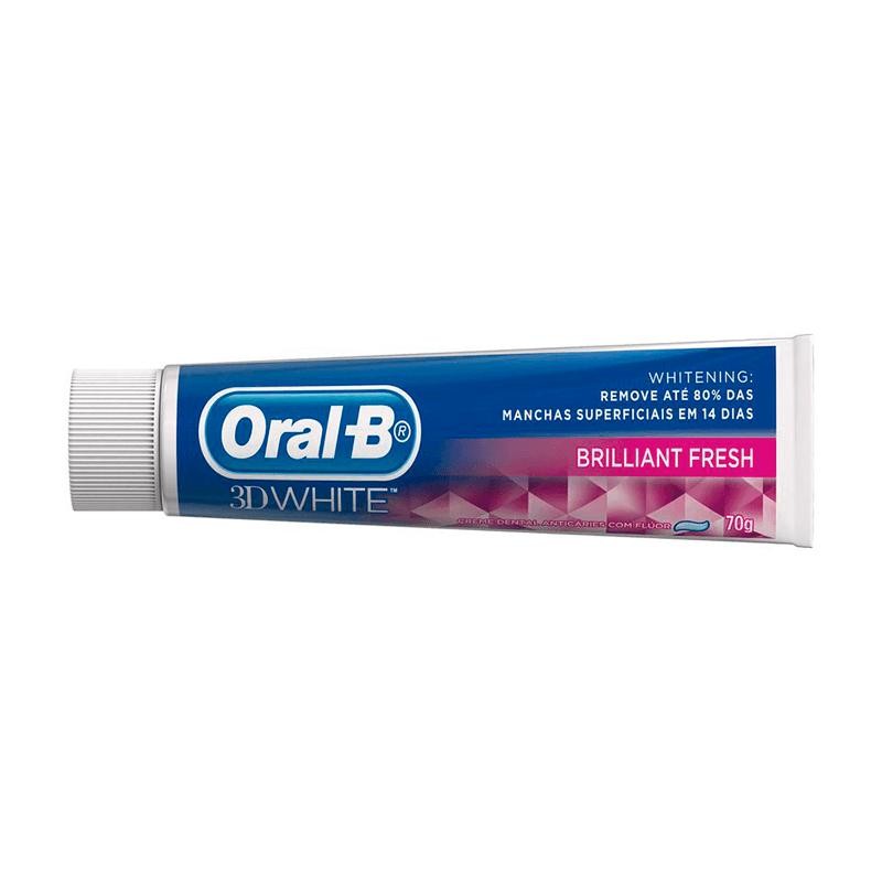 Creme Dental Oral-B 3D White Brilliant Fresh 70g em Oferta na Shopee
