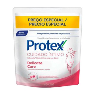 Refil Sabonete Líquido Protex Cuidado Íntimo Delicate Care 140ml em Oferta na Shopee