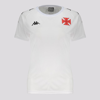 Camisa Kappa Vasco Supporter Element Feminina Branca em Oferta na Shopee