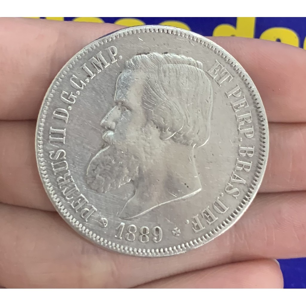Moeda 2000 Réis 1889 Prata