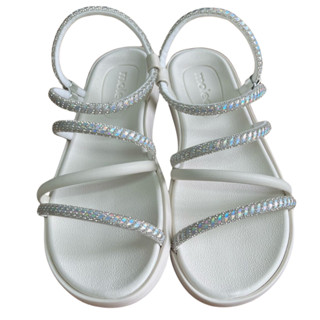 Sandalia Feminina Moleca Tira Santorini Brilho Conforto em Oferta na Shopee