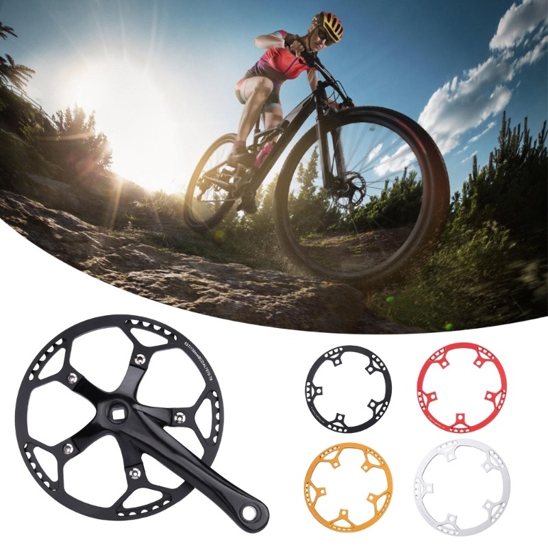 Li * Manivela Dobrável Para Bicicletas BCD130, Pedaleira Oca Disco Único 45T 47 53 56 58T, Peça, Dentada