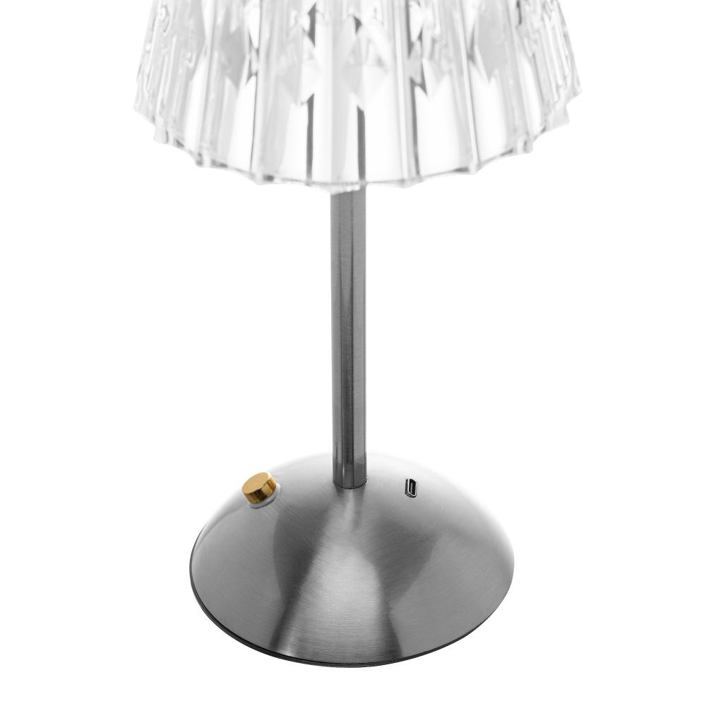 Detalhes do Luminária de Mesa Led Usb Wolff Leumina Prateada