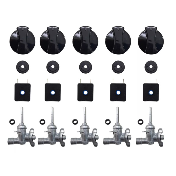 Kit Registro Interruptor Botão P/ Fogao Cooktop Fischer 1642