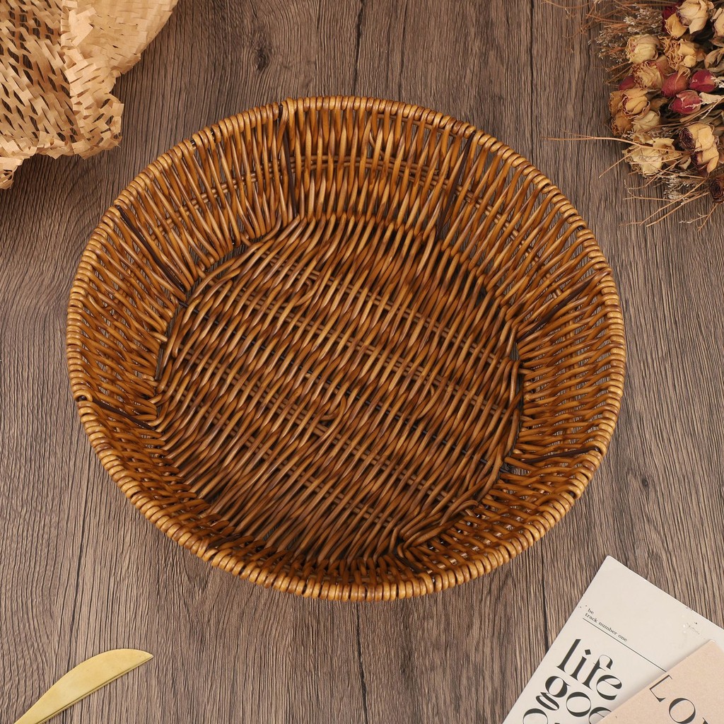 Bandeja Organizadora Multiuso Redonda Cesto para Servir Café Frios Petiscos Casa Cozinha em Oferta na Shopee