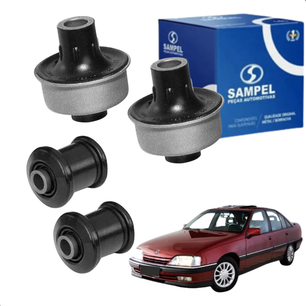 Kit 4 Buchas da Bandeja Leque GM Omega Suprema 1993 até 1996