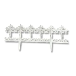 Cerca Decorativa para Jardim 90x25 de Plástico Branca