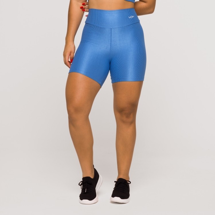 Short Fitness Feminino Academia Poliamida Azul Básico Crossfit em Oferta na Shopee