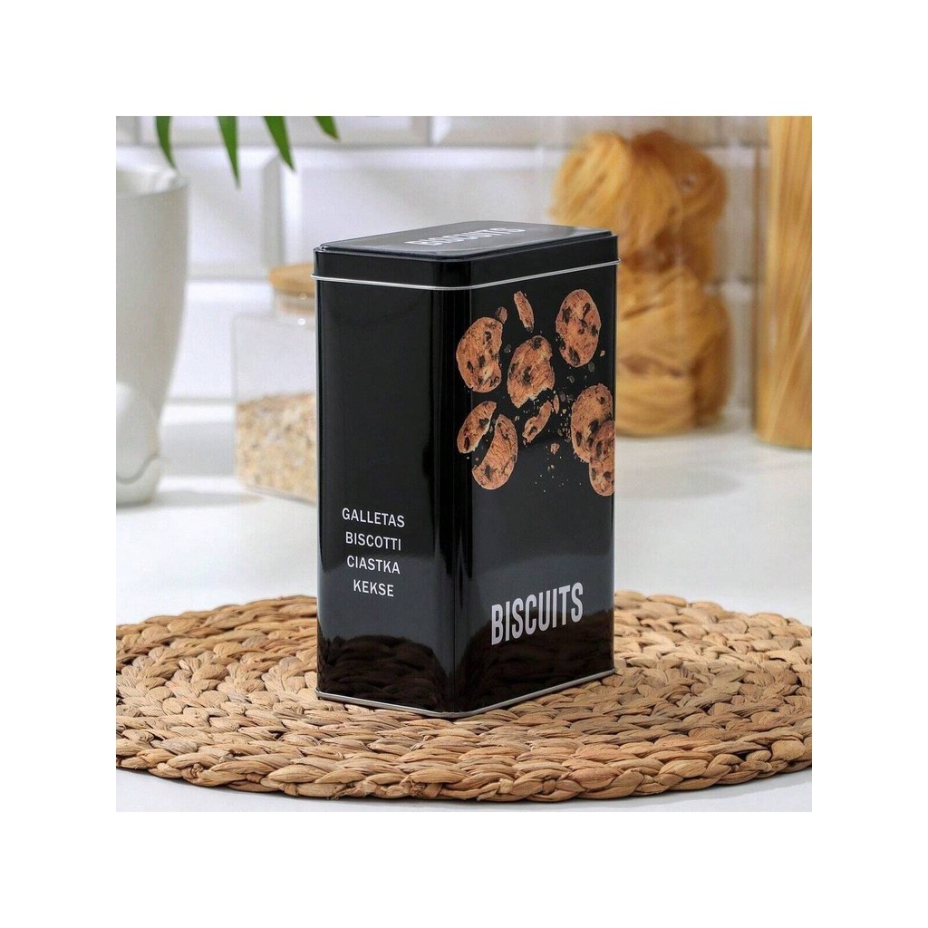 Lata Pote Porta Mantimentos de Aço para Açúcar Café Cookies e Alimentos em Geral Lata Decoração Café Açúcar Biscoito Cantinho do Café