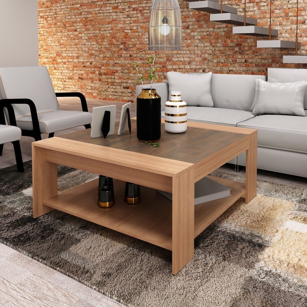 Mesa de Centro Quadrada Mc2219 em Oferta na Shopee