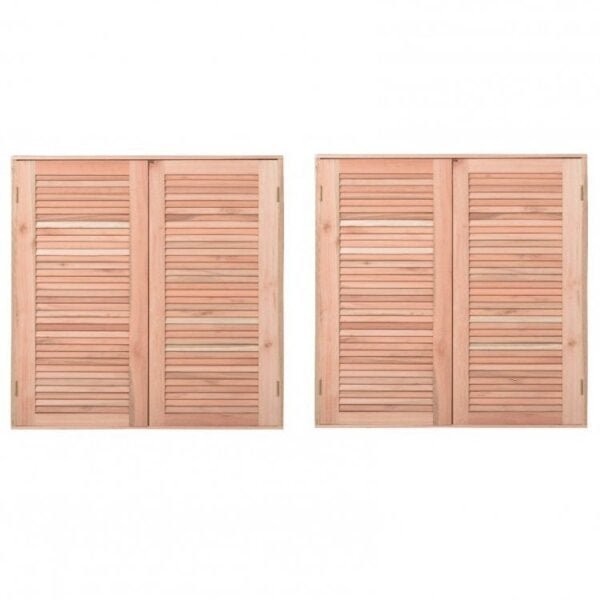 Kit 2 Janela Guilhotina com Ferragem Je821 100x100x12cm Esel - Home & Living