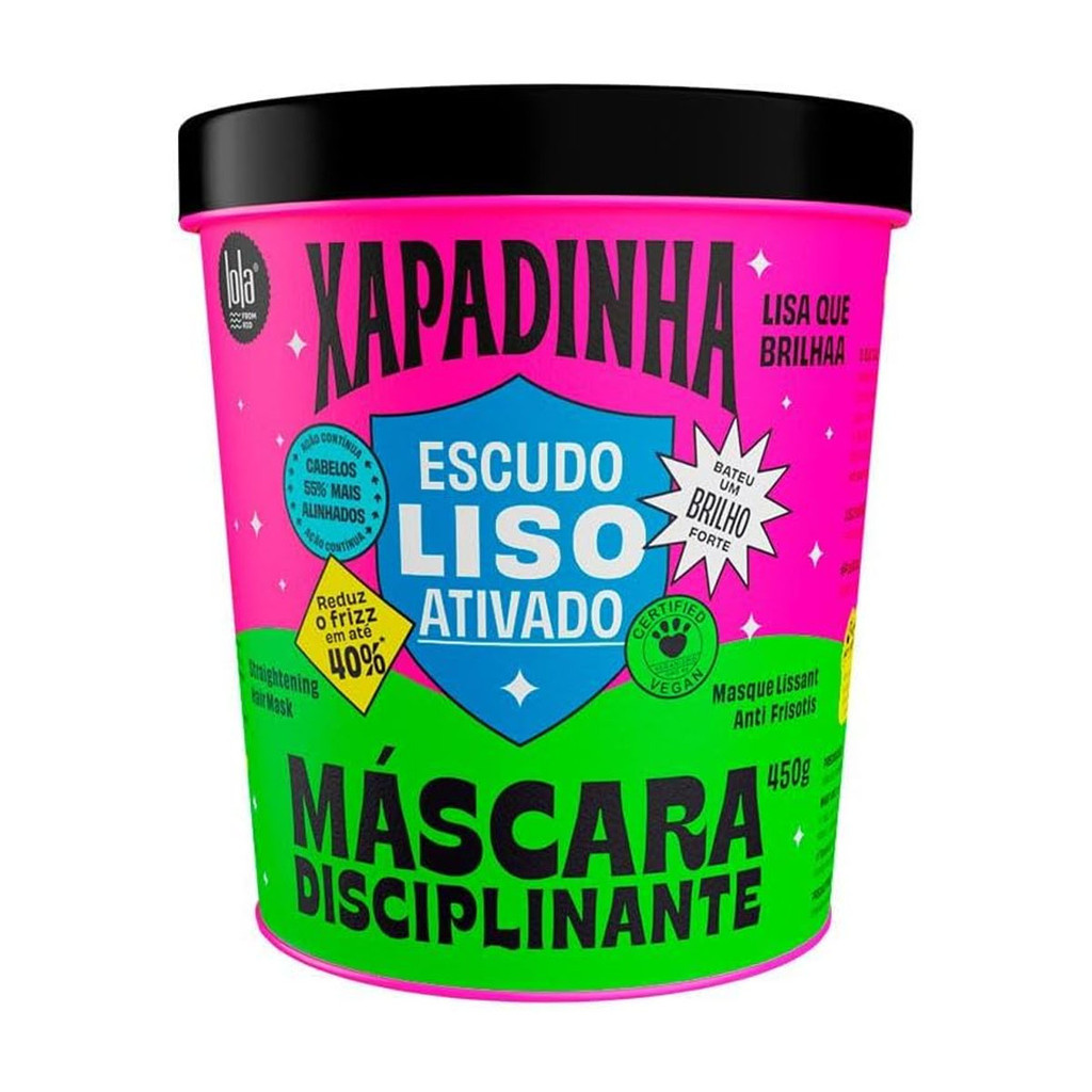 Máscara Disciplinante Lola Cosmetics Escudo Liso Ativado Xapadinha 450g em Oferta na Shopee