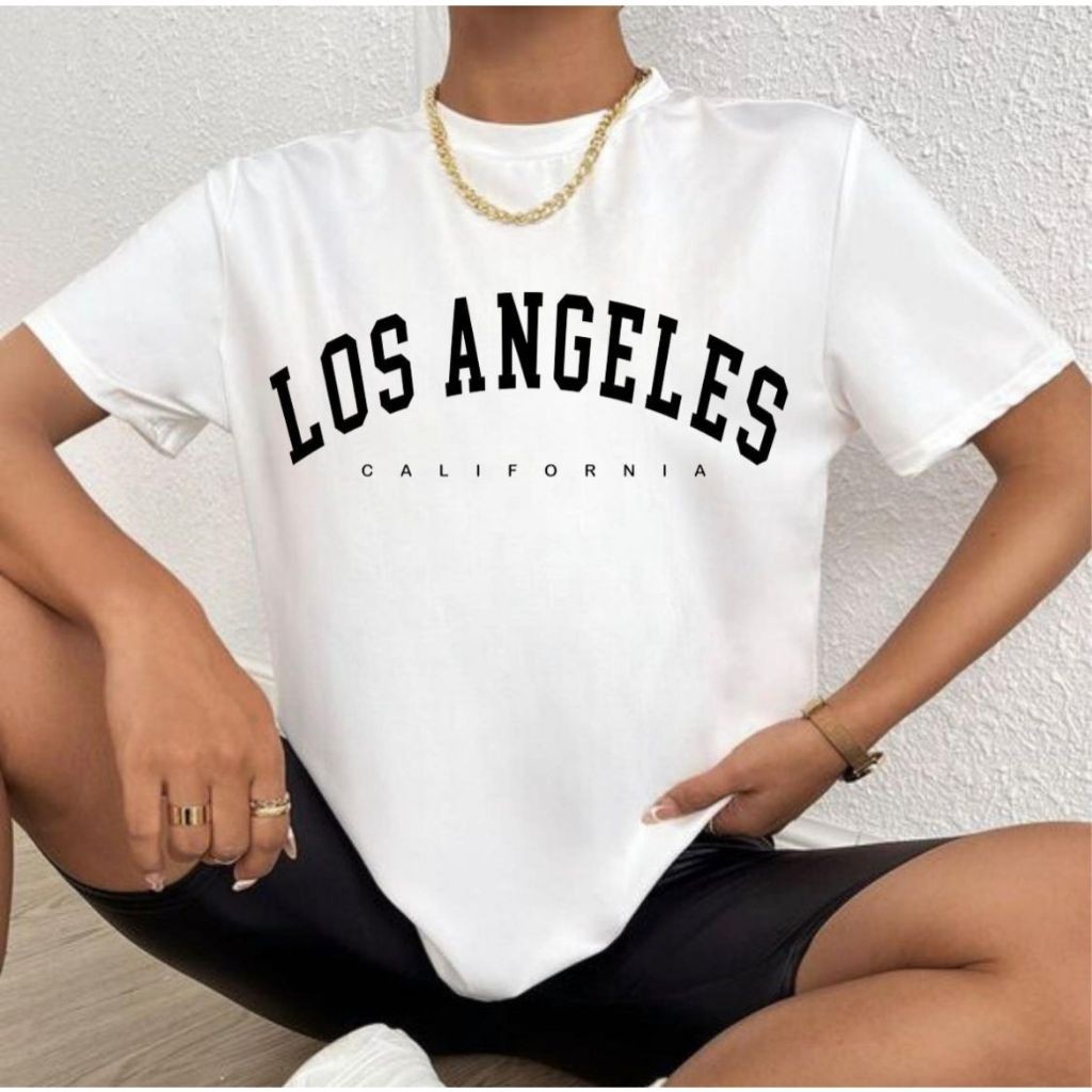 Camiseta Lançamento Feminina los angeles california Estampada T-Shirt Mulher Camiseta Premium Novidade