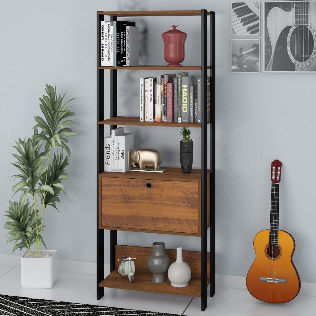 Estante para Livros Match 1 Porta 3 Prateleiras - Home & Living