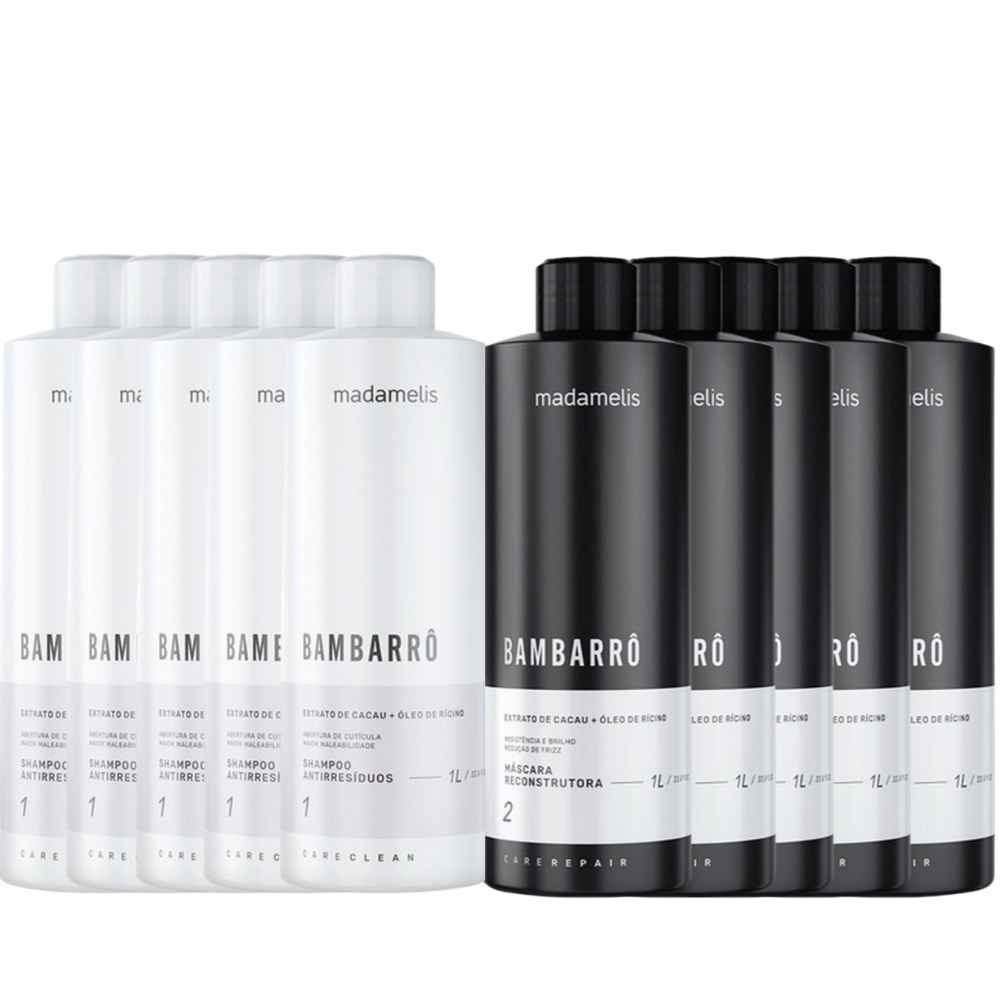 Madamelis Bambarro Escova Progressiva 5 Kits (2 X 1 Litro)
