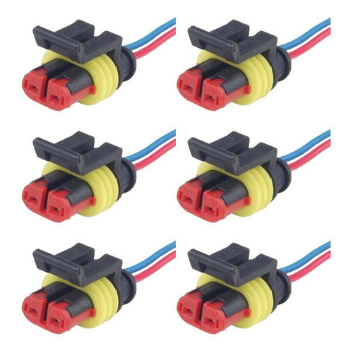 6x Plug Chicote 2 Vias Bobina Ignição Palio Uno Tempra