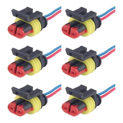 6x Plug Chicote 2 Vias Bobina Ignição Palio Uno Tempra