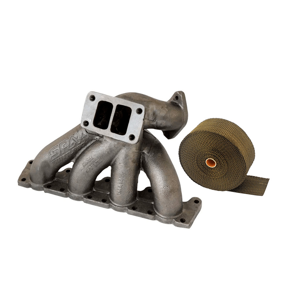 Coletor De Escape Para Turbo Vw Passat / Audi A4 1.8 20v Longitudinal - T3 Pulsativo - "i" 2 Furos + Fita Térmica Titanium
