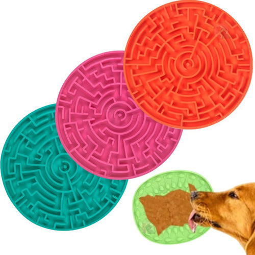 Comedouro Labirinto Pet Games Tapete De Lamber Ração Úmida Para Cães E Gatos Tamanho Pequeno (P)