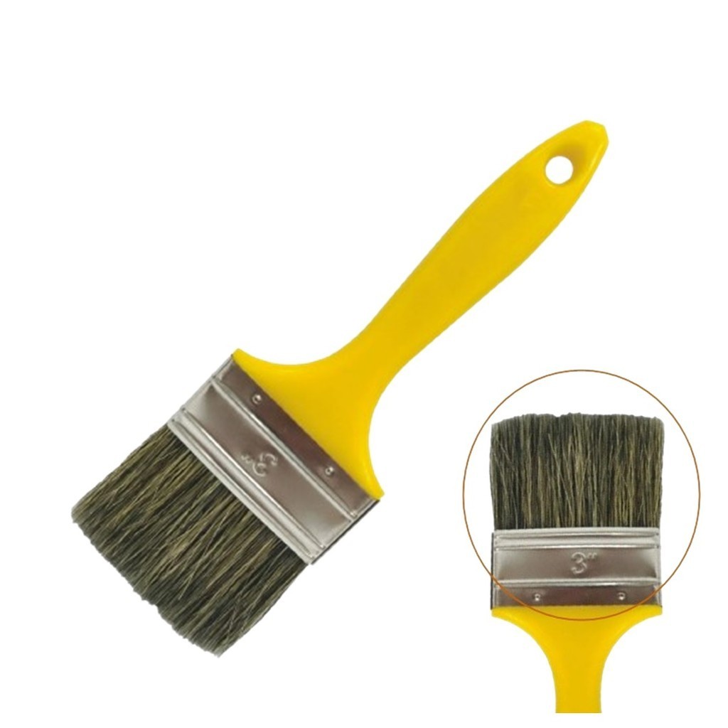 Pincel Trincha 2 1/2 Polegadas Cerda Gris Pintura