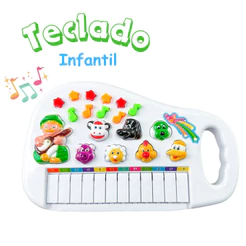 Piano Teclado Fazendinha Animal Infantil ou Piano Teclado Morango com Sons Eletrônico 30 Teclas Pianinho Bichos Musical