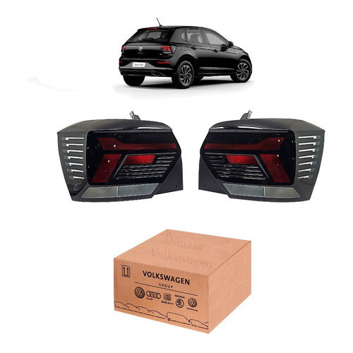 Lanternas Traseiras Novo Polo 2023 Original Volkswagen em Oferta na Shopee