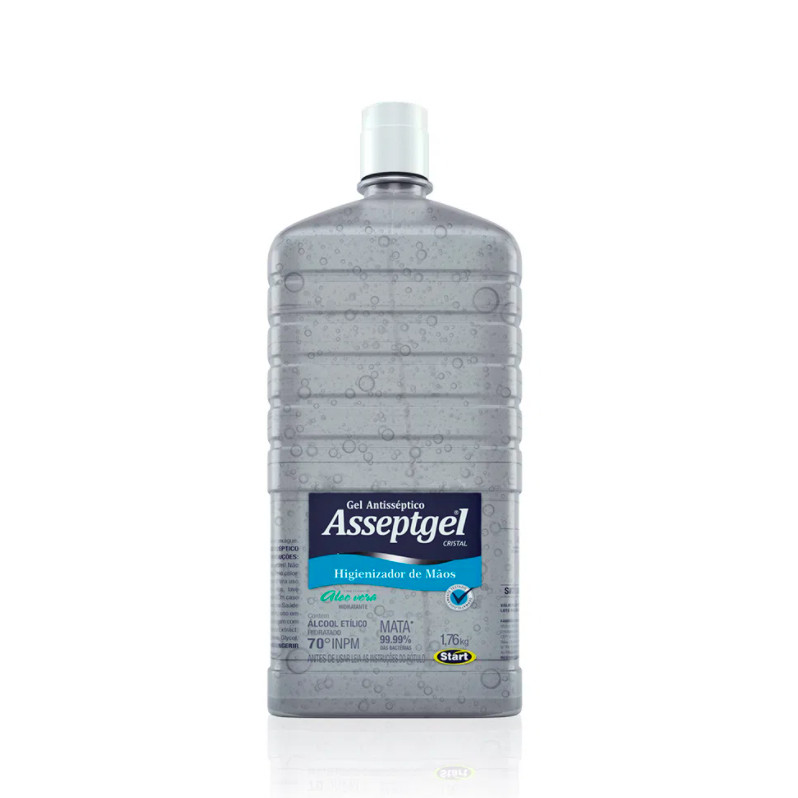 ALCOOL GEL ASSEPTGEL CRISTAL 1,7KG - REFIL S/ VALVULA