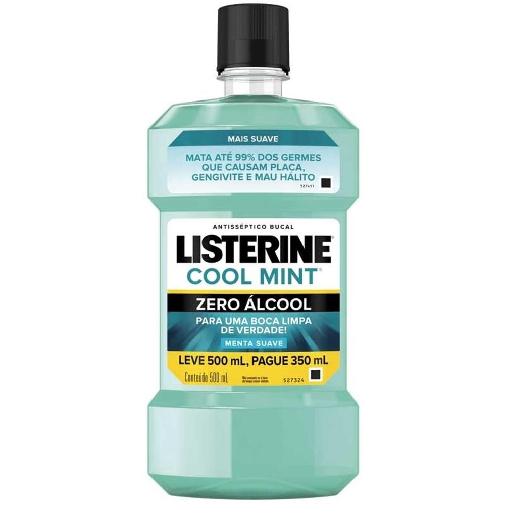 Enxaguante Bucal Listerine Cool Mint  Zero Alcool 500ml em Oferta na Shopee
