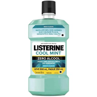 Enxaguante Bucal Listerine Cool Mint  Zero Alcool 500ml em Oferta na Shopee