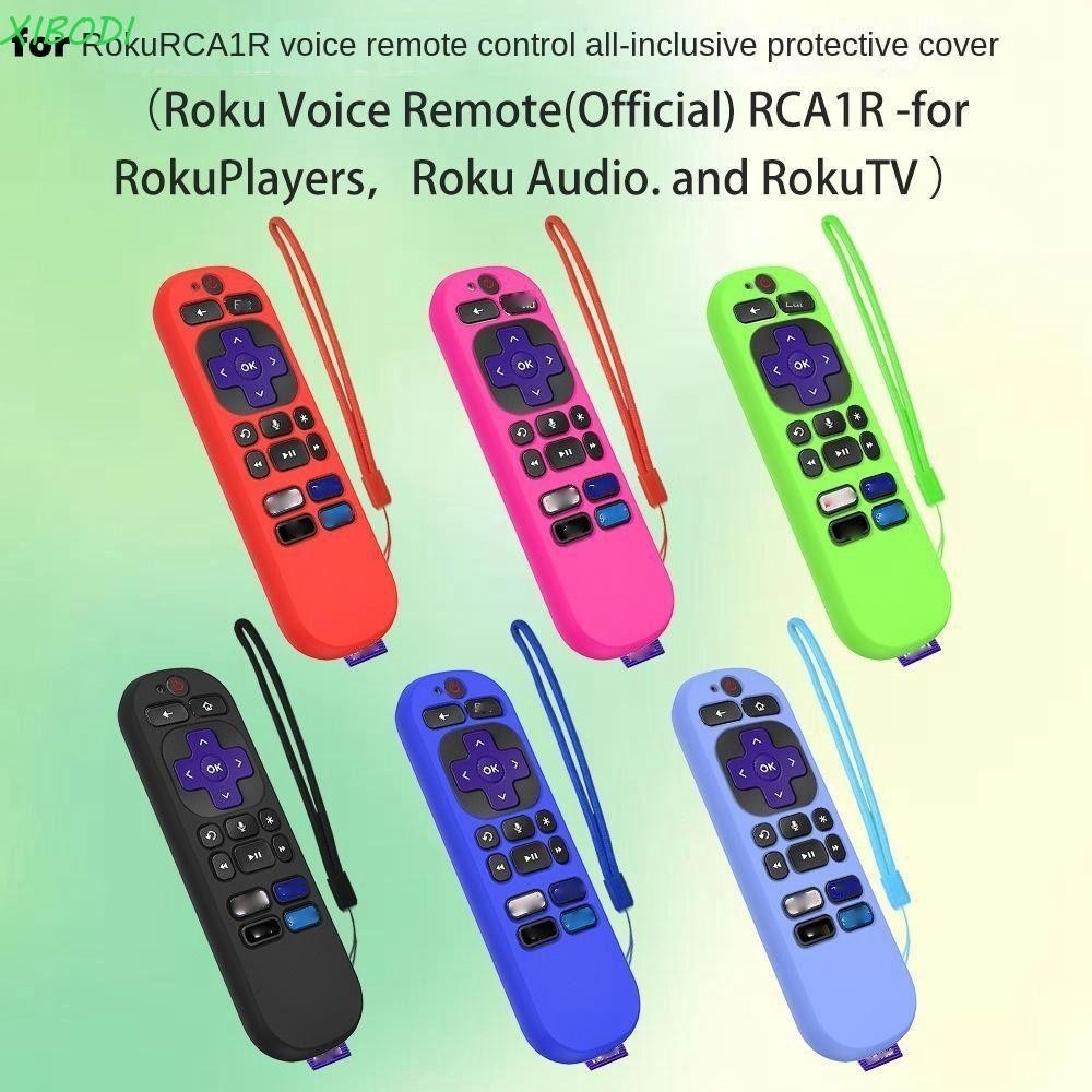 XIBODI Remote Control , Antiskid Tampa Do Bastão De TV Noctilucent Color Stick Cover , Sílica Gel À Prova De Poeira Proteção De Cor Sólida Para Controle Remoto TCL/Roku RCA1R