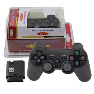 Controle Sem Fio Para Playstation 2 PS2 PS3 Computador PC Wireless Com Bateria Interna em Oferta na Shopee