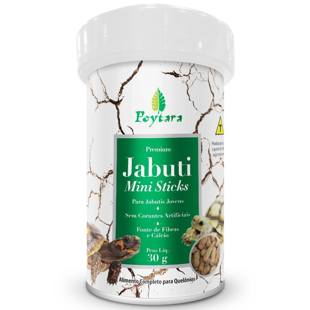 Ração Para Répteis Alimento Poytara jabuti mini stick 30g