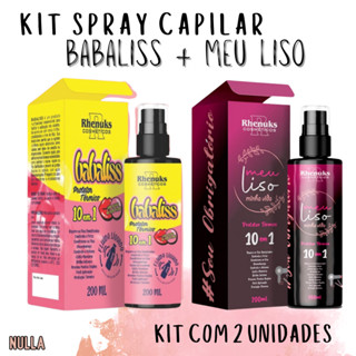 KIT Spray Protetor Térmico Capilar MEU LISO + BABALISS  Rhenuks 200ml em Oferta na Shopee