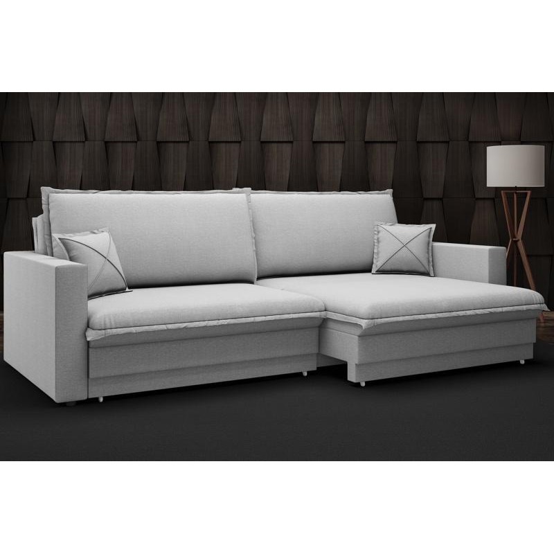Sofá Tango 1,80m sem caixa, Retrátil e Reclinável Linho Soft Prata - NETSOFAS