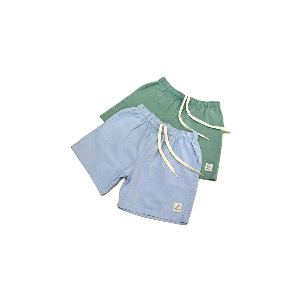 Bermudas Ogochi em Linho Juvenis Masculinas Resorts Casuais