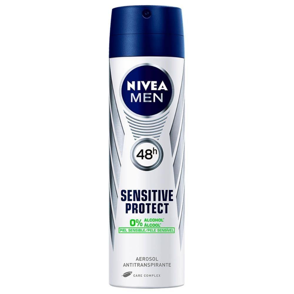 NIVEA FOR MEN DESODORANTE AEROSSOL SENSITIVE PROTECT COM 150ML em Oferta na Shopee