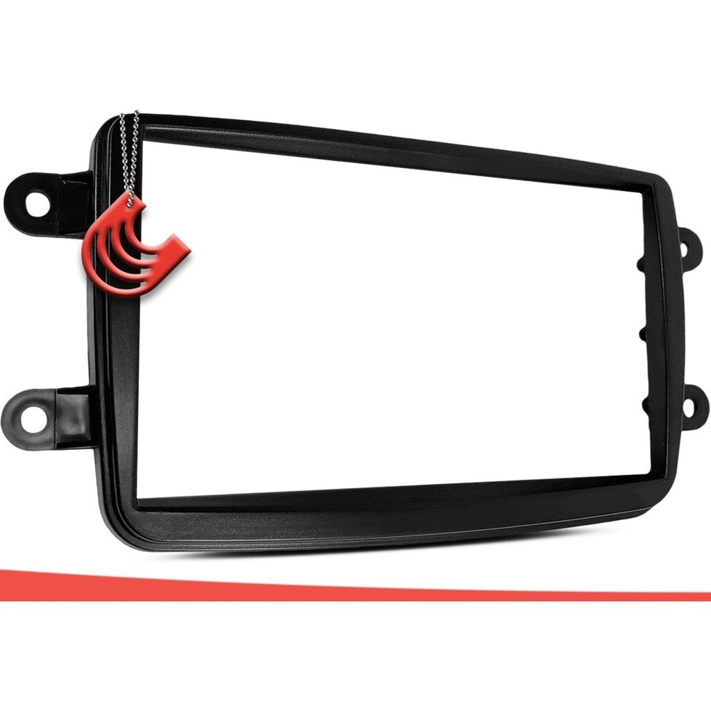 Detalhes do Moldura Painel 2 Din Central Multimidia Dvd Mp5 Padrão Japonês Preta Renault Kwid 17/22
