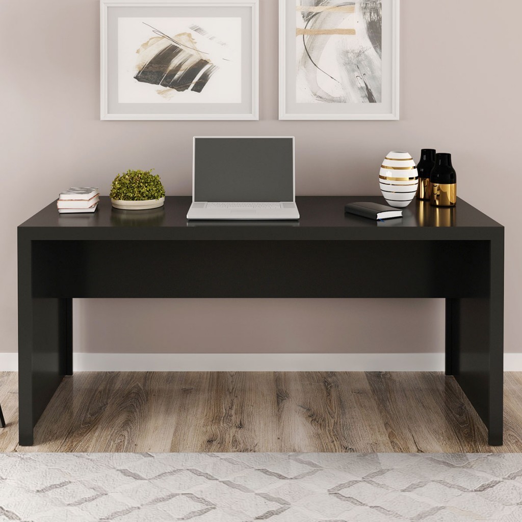 Mesa para Escritório Preto Me4109 - Tecno Mobili em Oferta na Shopee