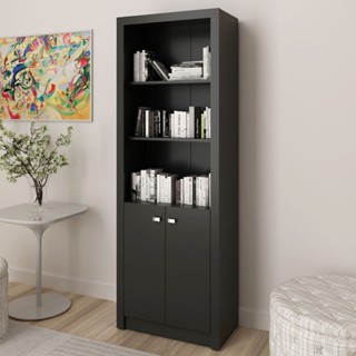 Armário para Escritório 2 Portas Preto Me4110 - Tecno Mobili em Oferta na Shopee