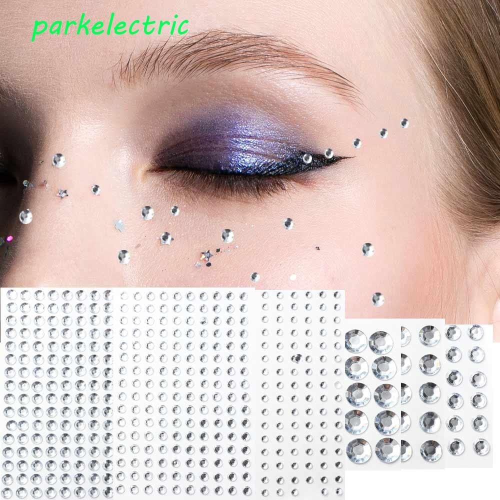 PARKELECTRIC Face Rhinestone Adesivos De Cristal , Brilhantes Para Sobrancelhas De Moda , 3-12MM Decoração De Arte De Unhas Autocolante Gemas De Diamante 3D Festa