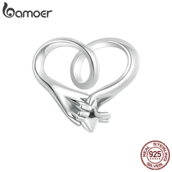 Bamoer 925 Sterling Sliver Charme De Fita Promessa Acessórios Pinky Para Pulseira