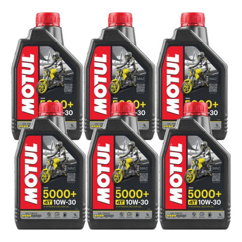 KIT MOTUL 5000+ 10W-30 6 LITROS em Oferta na Shopee