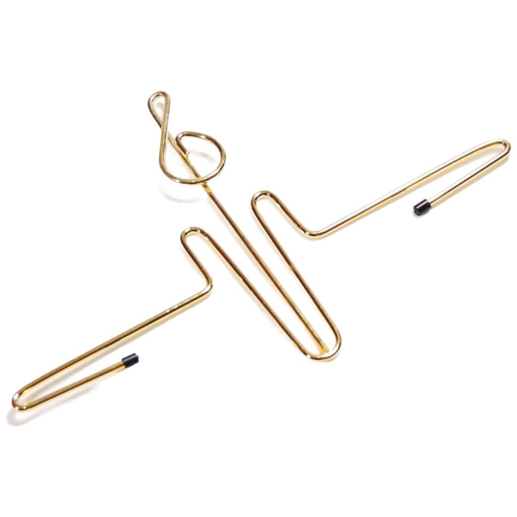 Prendedor De Hinário Partitura Clave De Sol Dourado