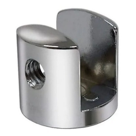 200 Suporte Fenda Prateleira Vidro 6mm Metal Cromado
