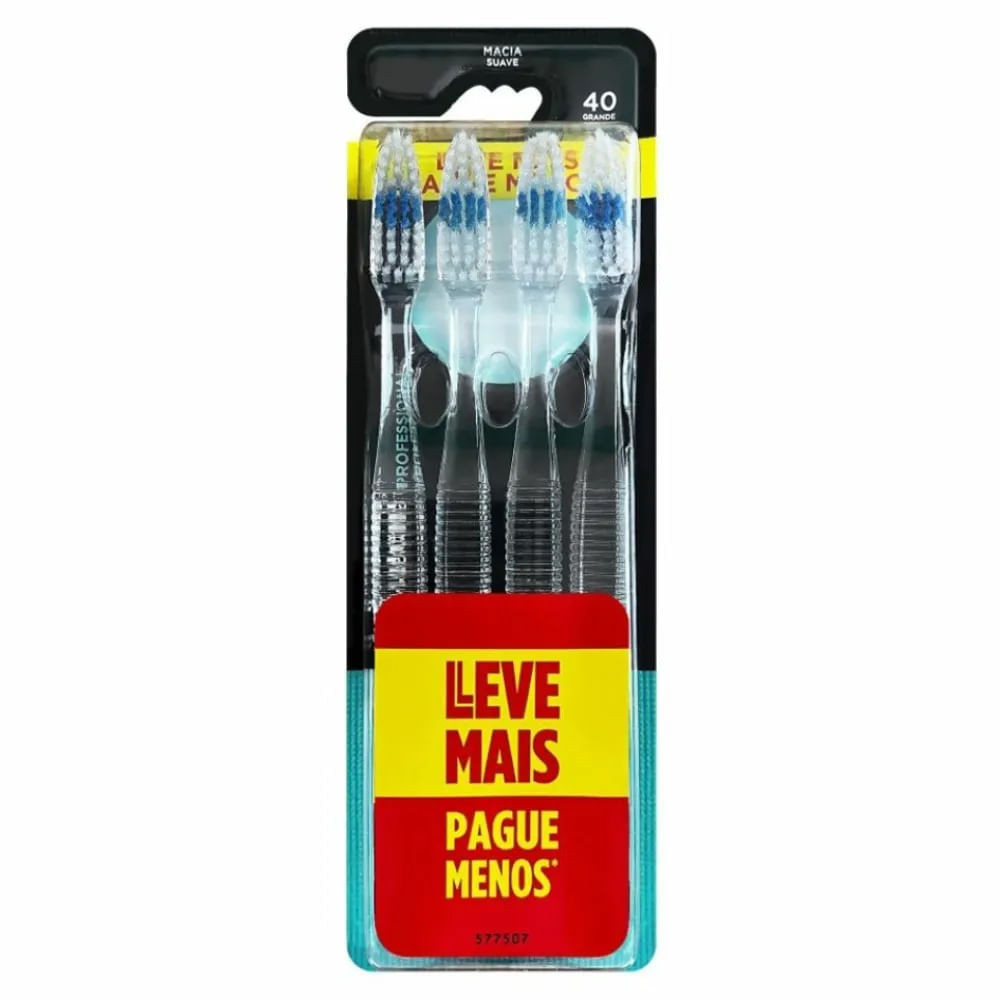 Escova Dental Johnson's Reach Professional Grande 40 - 4 Unidades em Oferta na Shopee